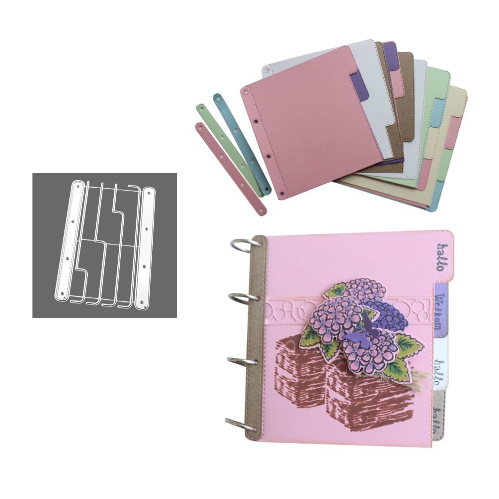 Book Edge Label Making Scrapbook Metal Cutting Dies Stencil Frame Embossing Template DIY Greeting Card Handmade