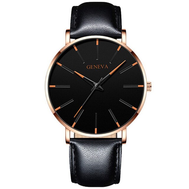 Minimalistische Mannen Mode Ultra Dunne Horloges Eenvoudige Mannen Business Roestvrijstalen Gaas Riem Quartz Horloge Relogio Masculino: P bk--rose rose