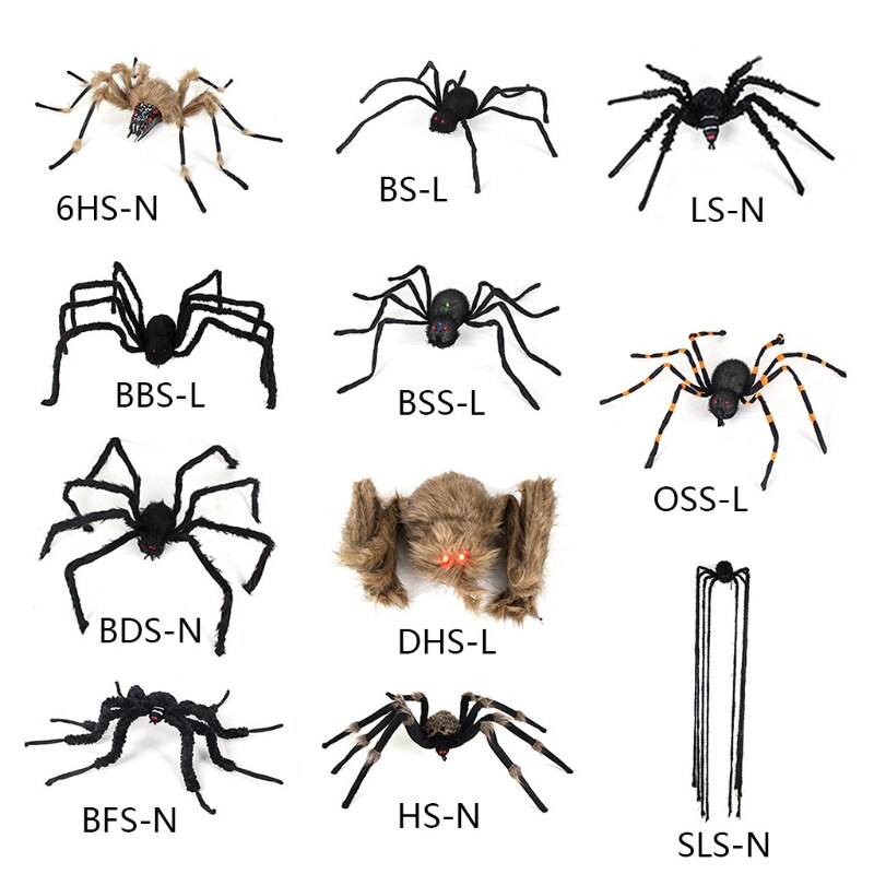 Realistic Spider Halloween Day’s Decoration Novelty Props Terrified Prank Toy A2UB