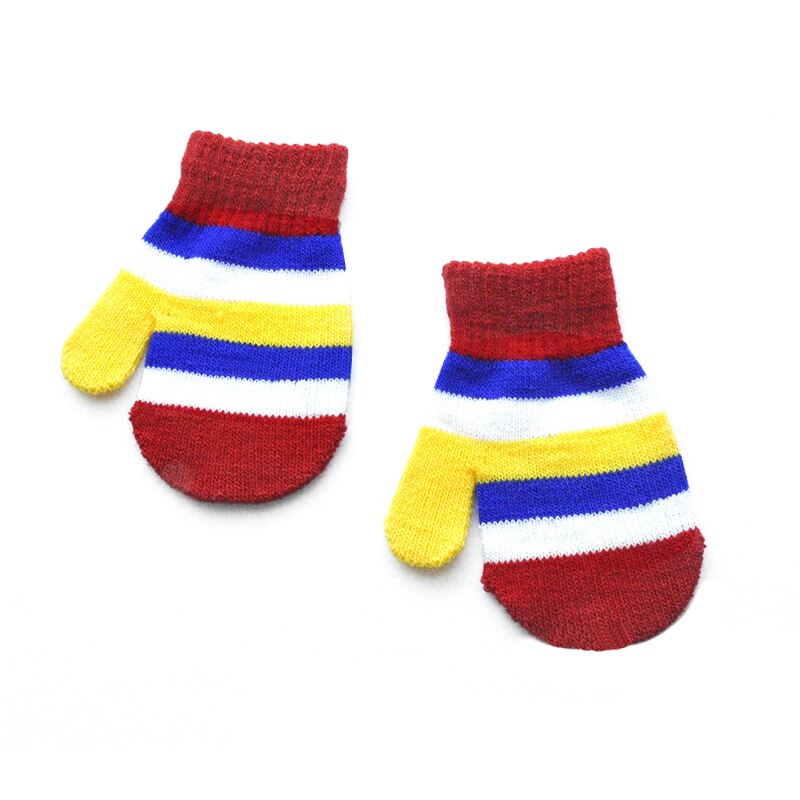 Balleenshiny Peuter Magic Stretch Zachte Gebreide Wanten Baby Jongens Meisjes Winter Handschoenen Kids Winter Handschoenen Wanten Voor 1-4Y: Rood