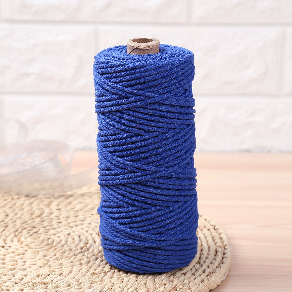 Natural 4 Strand Twisted Thread Macrame Cotton Cord DIY Knitting Sewing Spool Wall Hanging Rope Plant Hangers Drawstrings Crafts