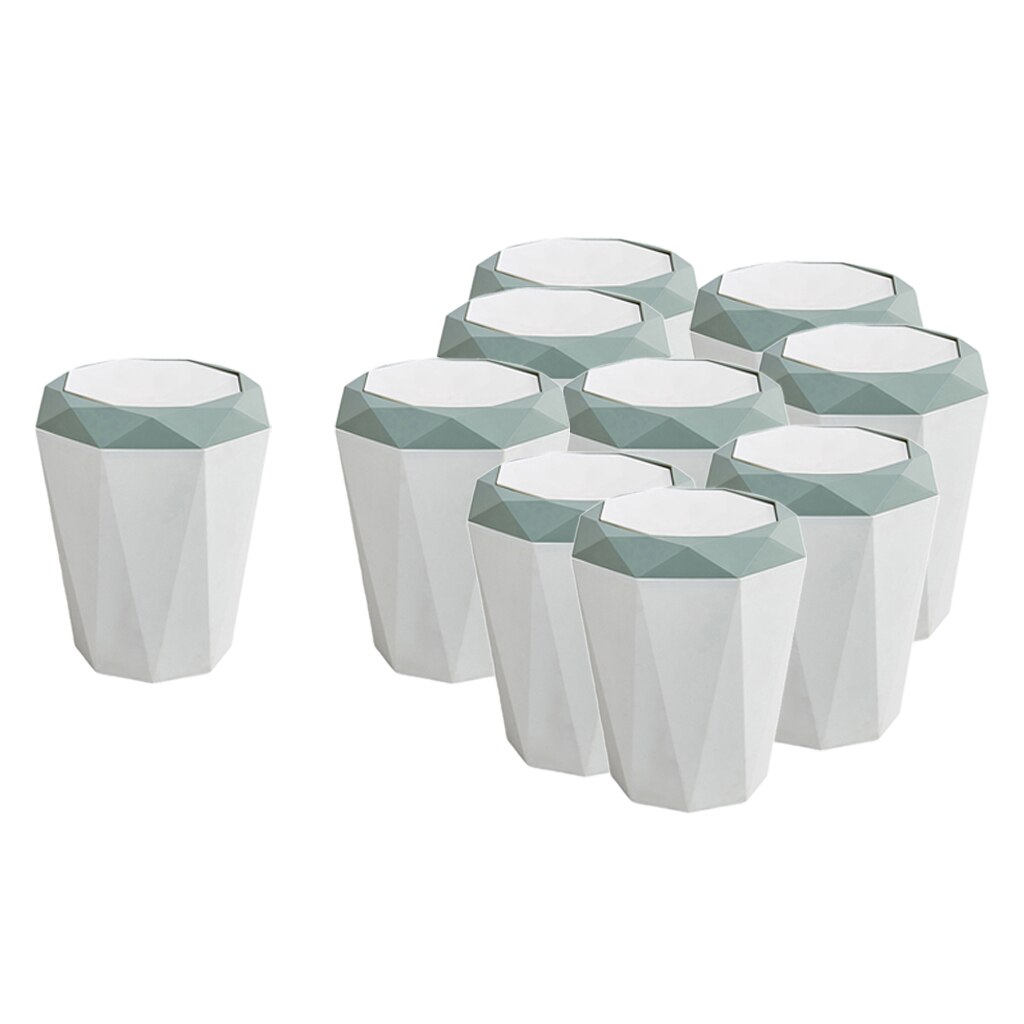 10Pcs Plastic Home Waste Rubbish Garbage Bin Trash Can Kitchen Indoor Hotel