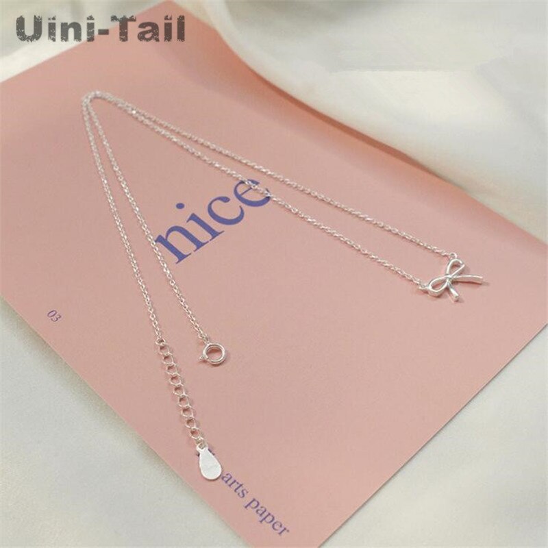 Uini-collier à pendentif en argent sterling 925 pour filles, bijou à la coréenne, tendance, adorable, , GN825