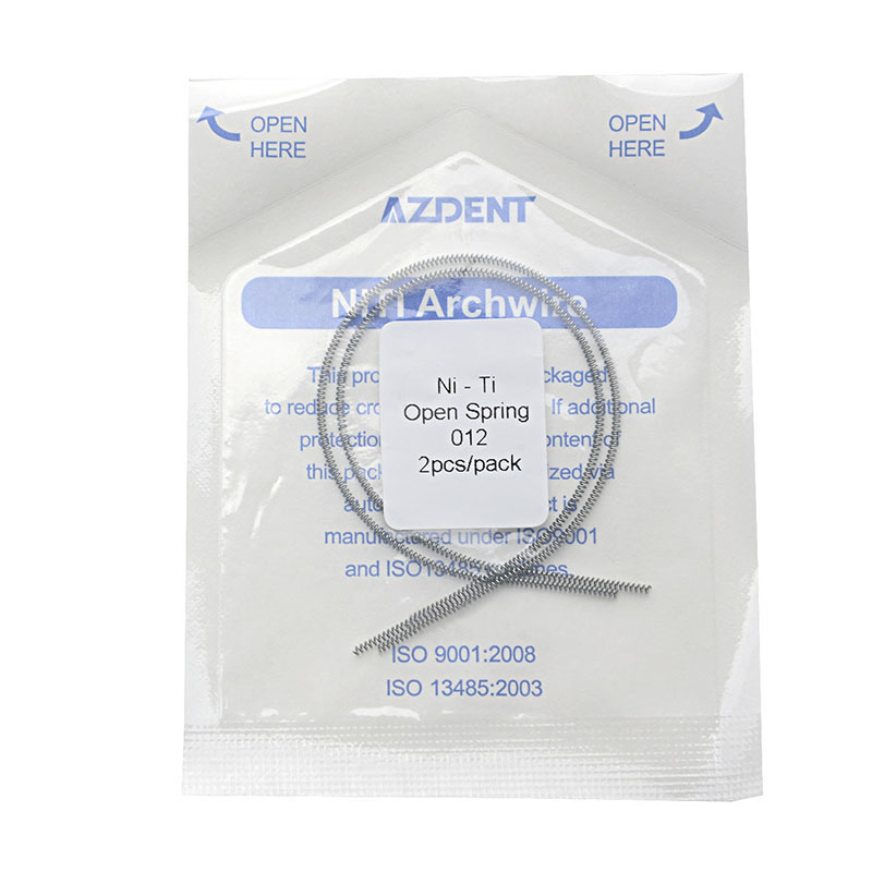 2 stks/pak AZDENT Tandheelkundige Orthodontische Open Lente Niti Elastische Veer 0.010/0.012*180mm: Lente Groene