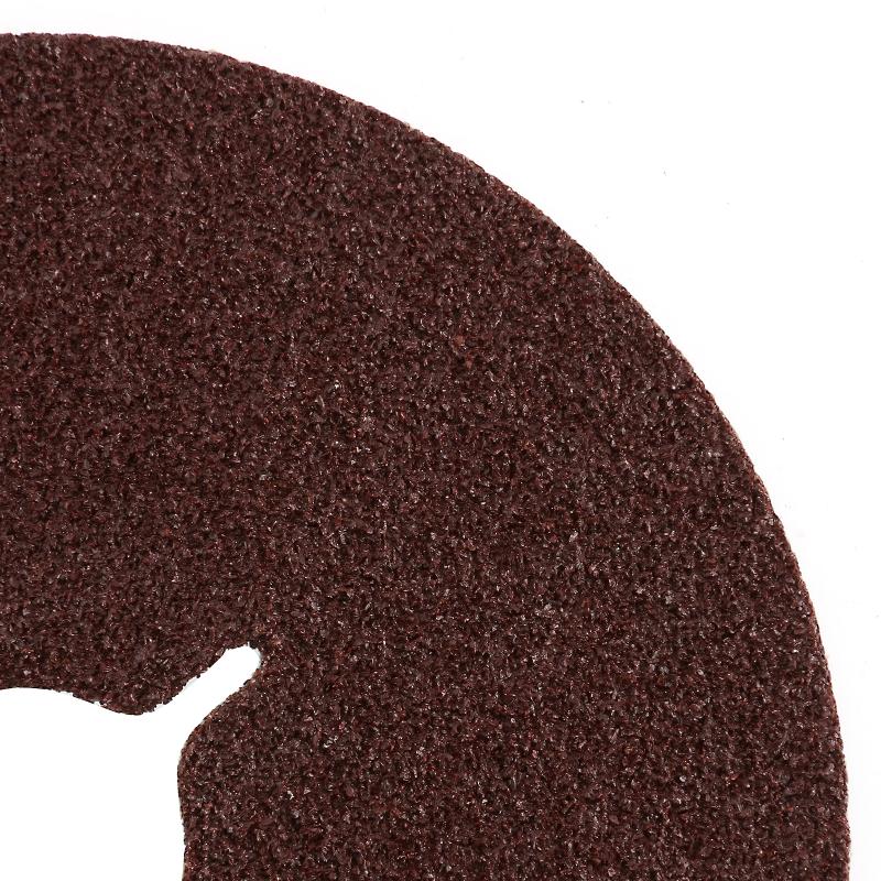 50 Uds. Disco de lijado abrasivo de papel de lija de fibra P24 P36 P40 P60 P80 P120 disco de papel de lija de acero rojo con agujero transversal para carpintería Mental