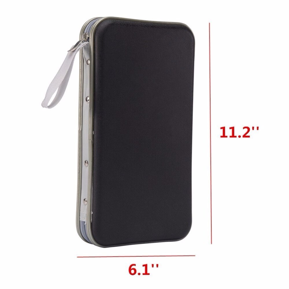 40Pcs/80Pcs Capaciteit Disc Cd Tas Dvd Wallet Organizer Case Waterbestendig Cd Mouw Harde Eva bag Album Doos Grote Houder