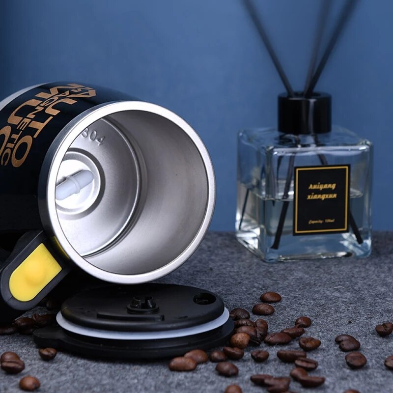 Tasse magnétique à agitation automatique, en acier inoxydable, mélange de café et de lait, mélangeur intelligent, mug thermos