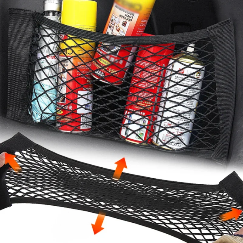 Auto Elastische Mesh Feste Straps Stamm Innen Organizer Sitz Zurück Befestigung Net Tasche Feuerlöscher Auto Waren Lagerung Befestigungs Strap