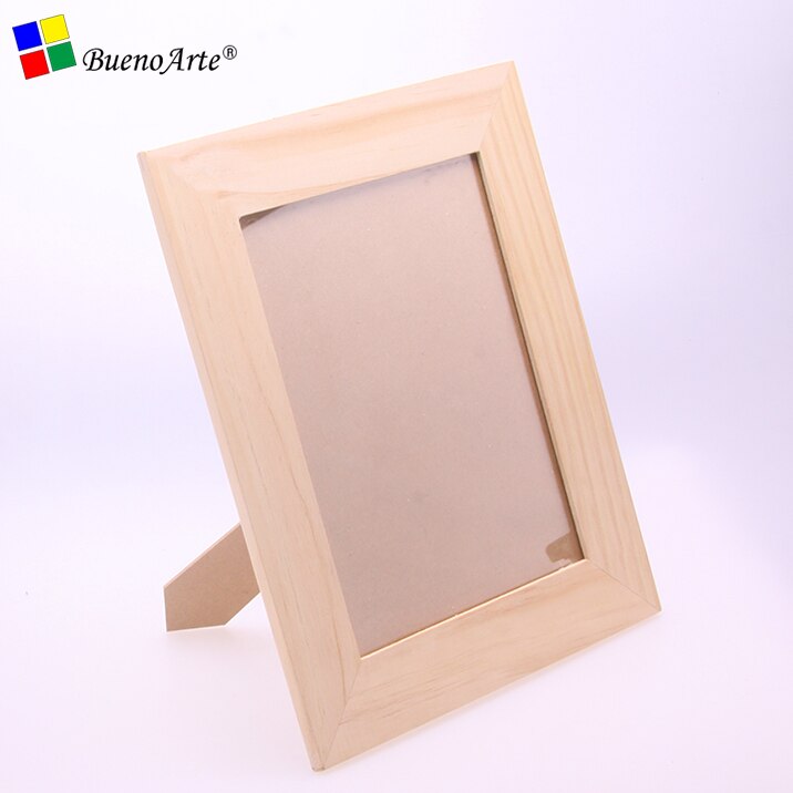 5PCS 6” solid wood photo frame wood base，diy mosaic base hand craft 6 inch