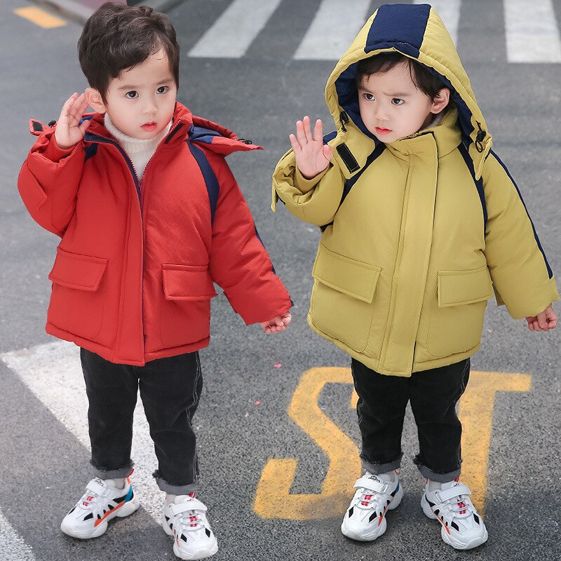Hh Kids Winter Down Katoenen Parka Voor Jongens Warm Pak-30 ℃ Dikke Jas 4 Kleuren Casual Voor 3-8 Jaar Oude Baby Jongen Bovenkleding Geul