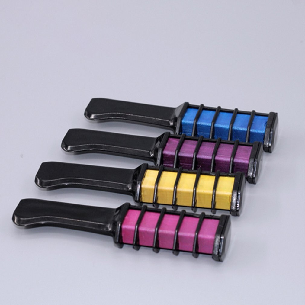 Peine de tiza para el cabello, 6 uds., Mini peine para tinte de pelo no tóxico lavable, para niños, adolescentes, , Cosplay DIY