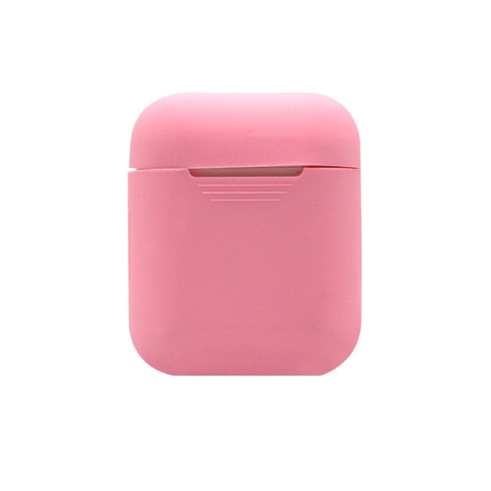 Funda de silicona blanda para auriculares carcasa a prueba de golpes protección a prueba de golpes para Apple Airpods: Light Pink