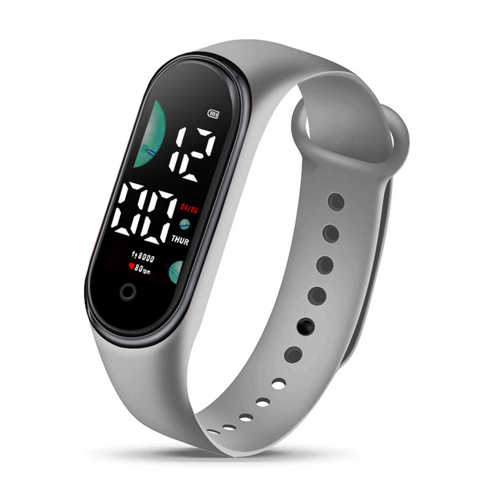 Electronic Clock Student Keychain Watch Silent LCD Digital Display Portable Student Exam Study Desktop Clock Keychain: PURPLE