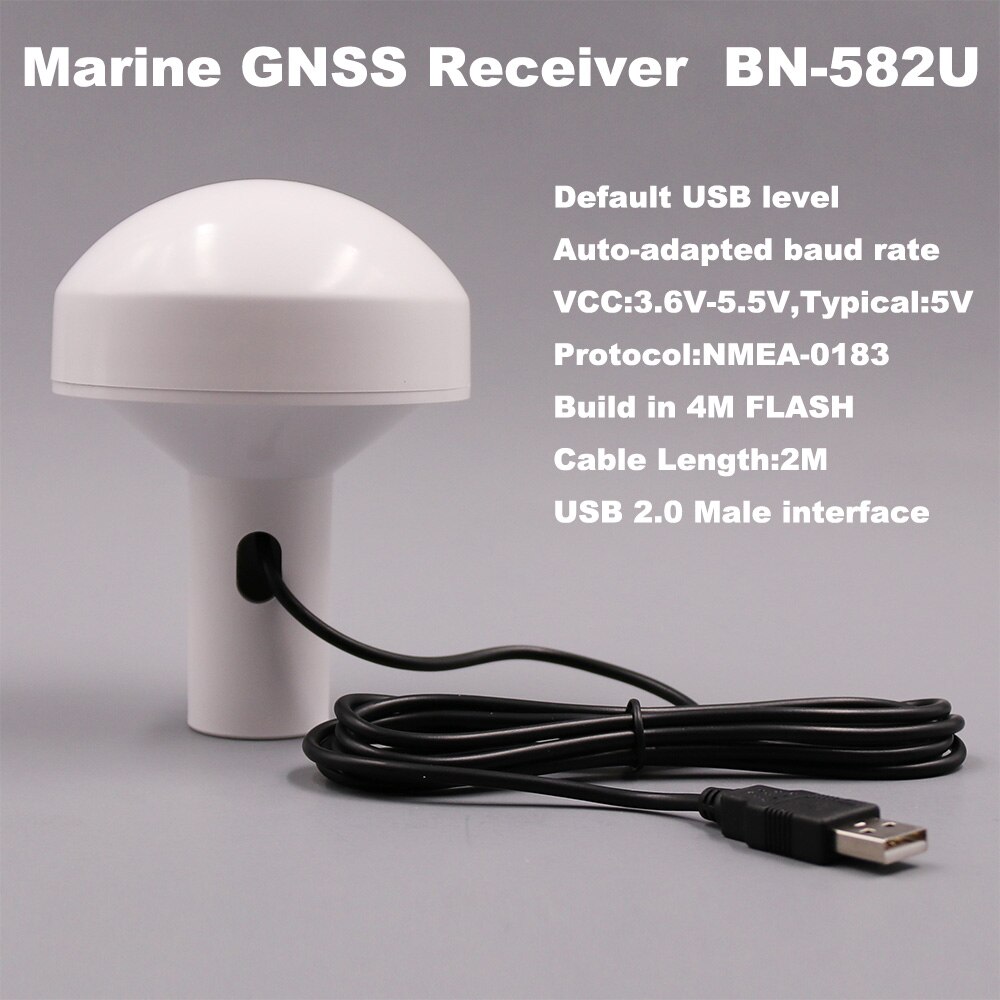 9600, USB driver, USB GNSS ontvanger M8030 Dual GPS GLONASS ontvanger paddestoelvormige case module antenne, BN-582U