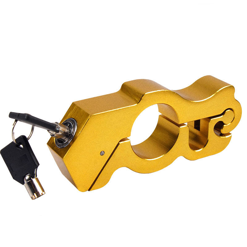 Motorrad Geändert Lenker Schloss Helm Anti-diebstahl Schloss Elektrische Fahrzeug Schmutz Fahrräder Aluminium Legierung Lenker Feste Horn Schloss: Elfenbein