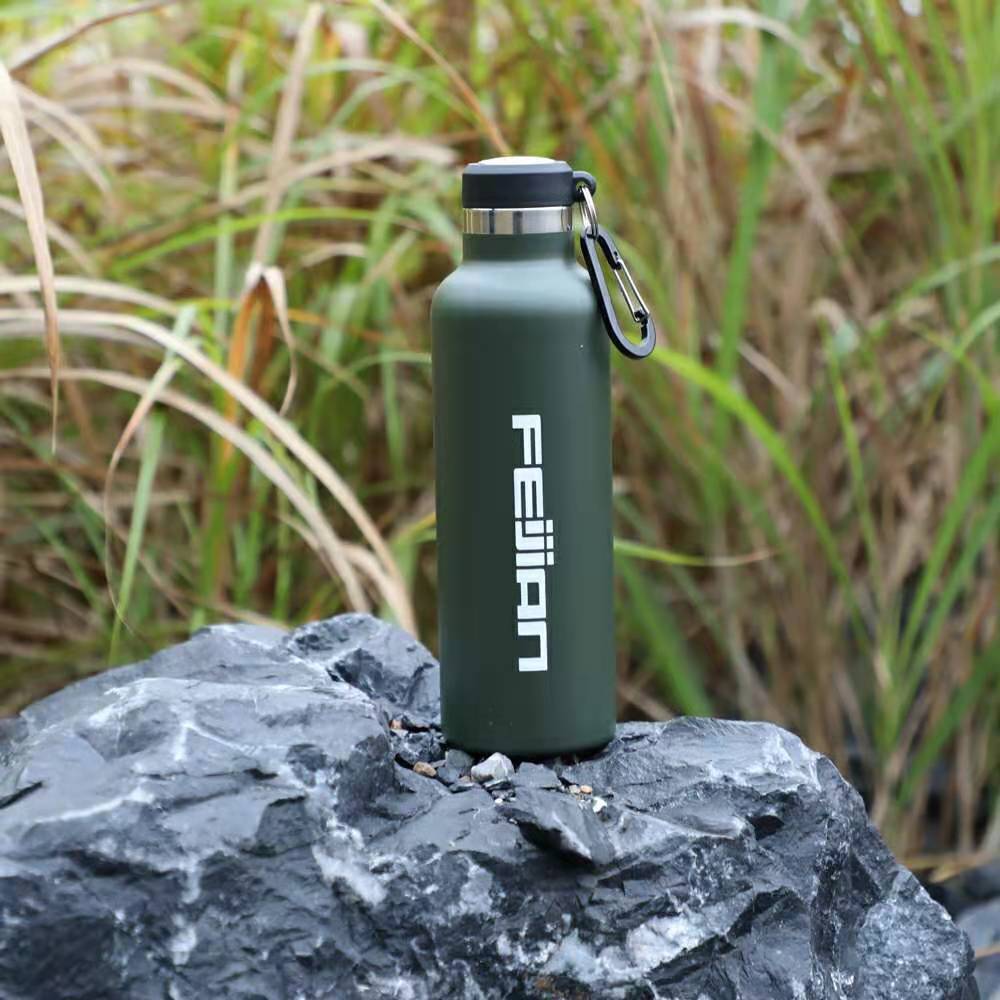 Feijian Tumbler Kolf Vacuüm Geïsoleerde Dubbelwandige Roestvrij Stalen Fles Water Buiten Sport Fles 750Ml Groen