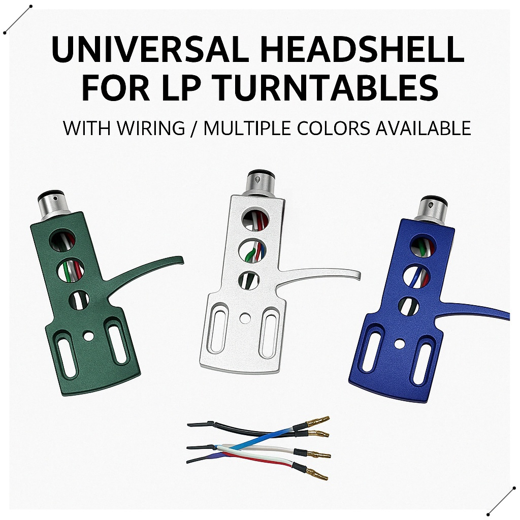Universal HiFi DJ LP tocadiscos montaje en cubierta aleación de aluminio chapado en oro conector de 4 pines incluye cables-tres colores disponibles