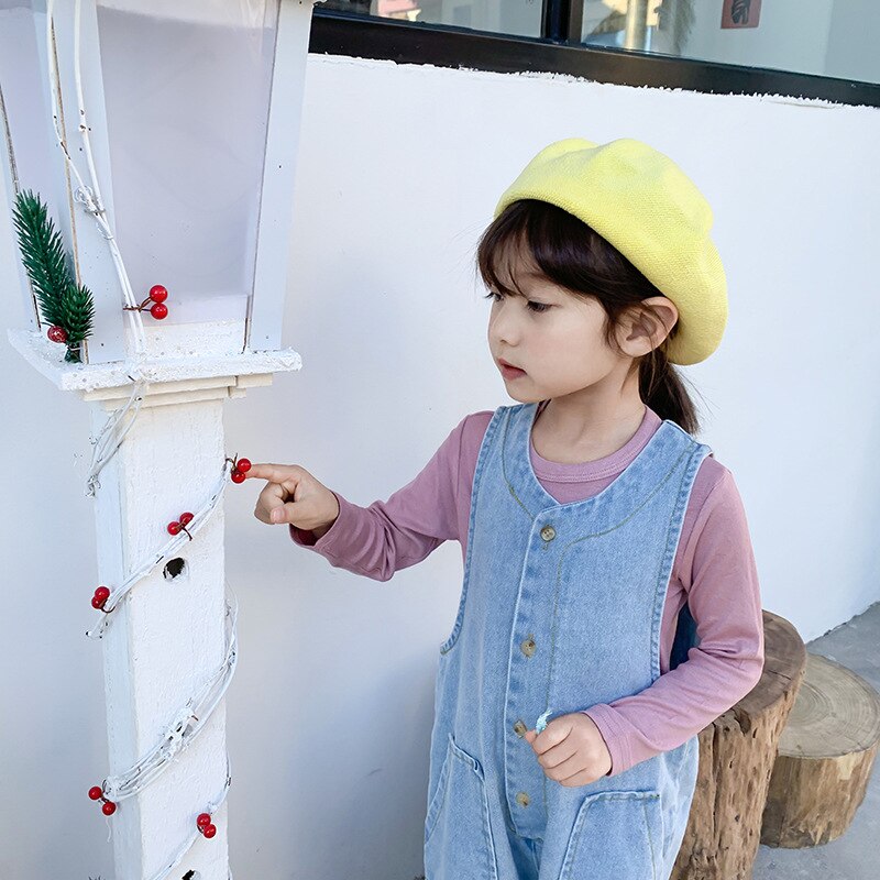Lente peutermeisjes jumpsuit koreaanse denim overalls voor jongens 2 3 4 5 6 jaar kinderbroek casual kinderjeans