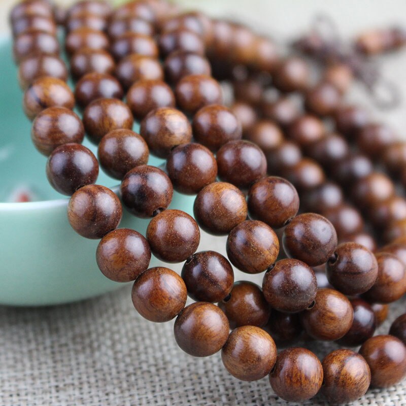 African rosewood natural red precious treasure bracelet solid wood old material 8mm108 beads men and women necklace