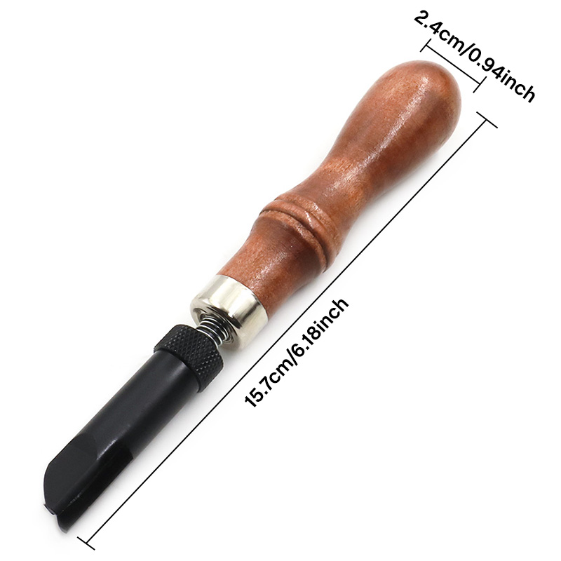 Diy Leer Hulpmiddel V-Groef Type Push Groovende Apparaat Verstelbare Handvat Groover Craft Guts Gereedschap Naaien Leer Hobbygereedschappen
