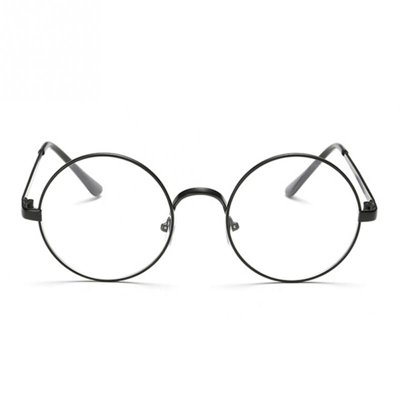 Women Men Korean Round Glasses Unisex Eyeglass Optic Frame Eyewear Vintage Spectacles Glasses: black
