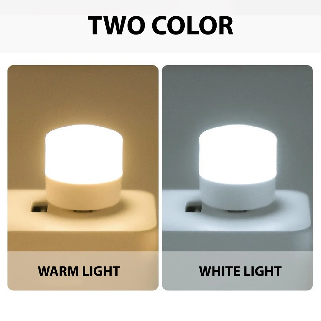 Mini luce notturna USB Protezione per gli occhi bianca calda Lampada da lettura per libri Spina USB Lampada da notte a LED per ricarica mobile per computer