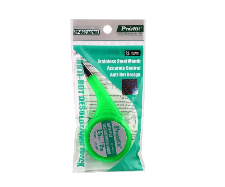 Nueva mecha desoldadora Anti proskit, la mejor trenza desoldadora BGA, removedor de soldadura de alambre de cobre de 1,5mm 2mm 2,5mm 3mm, opciones de ancho