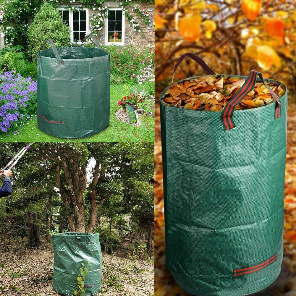 Garden Bag Sack Leaf Garden 100/200/300/400L Gardening Foldable Reusable Pot Grow Bags For Vegetables Growing Planting N4C4