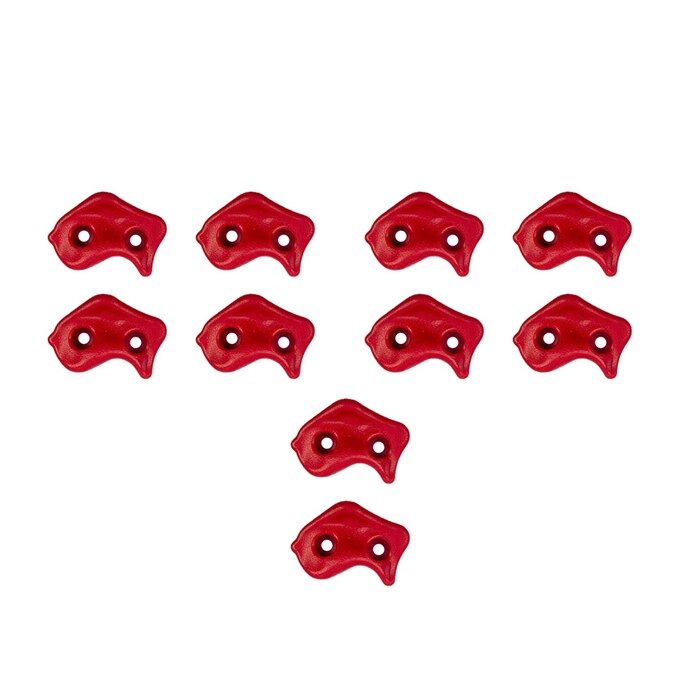 10 Stks/set Rock Muur Klimmen Houdt Voor Kinderen, Indoor En Outdoor Speeltuin Spelen Set Slide Accessoires Met Montage Hardware: 10PCS Red