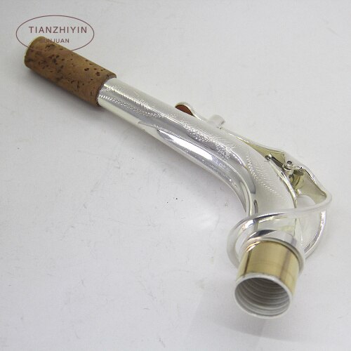 Cuello para saxofón Alto Chapado en níquel, accesorios para saxofón,: Silver plated