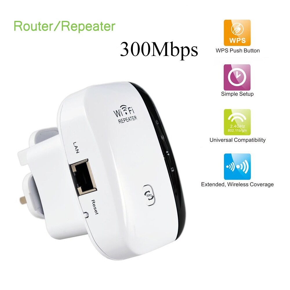 300Mbps Wireless-N WiFi Repeater Network Wifi Routers Signal Amplifier Range Extender 802.11n/b/g Wi Fi Repetidor WPS Encryption