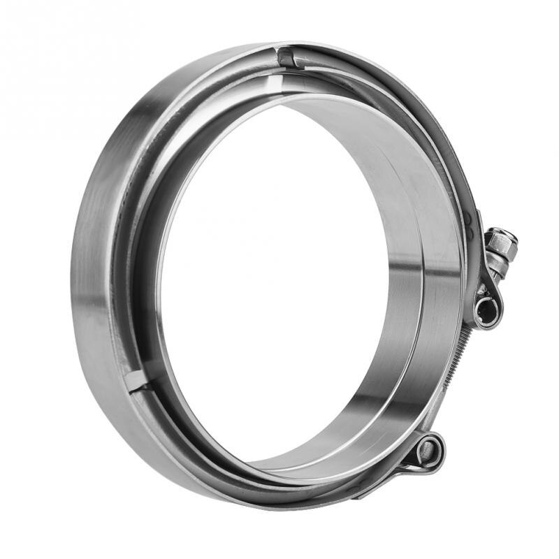 Kit de abrazadera de brida de banda en V para escape de coche, accesorios para automóvil, Turbo, Universal, 5, de acero inoxidable