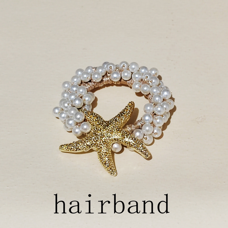 Pulsera y brazalete de estrella de mar elástico dorado, joyería de playa para mujer y niña: Color oro puro