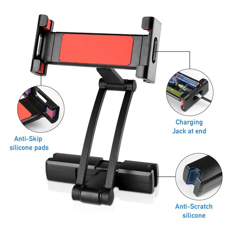 Tablet Car Mount - Universal Back Seat Holder - Fits iPad Pro/Air/Mini, iPhone, 5-12" Devices