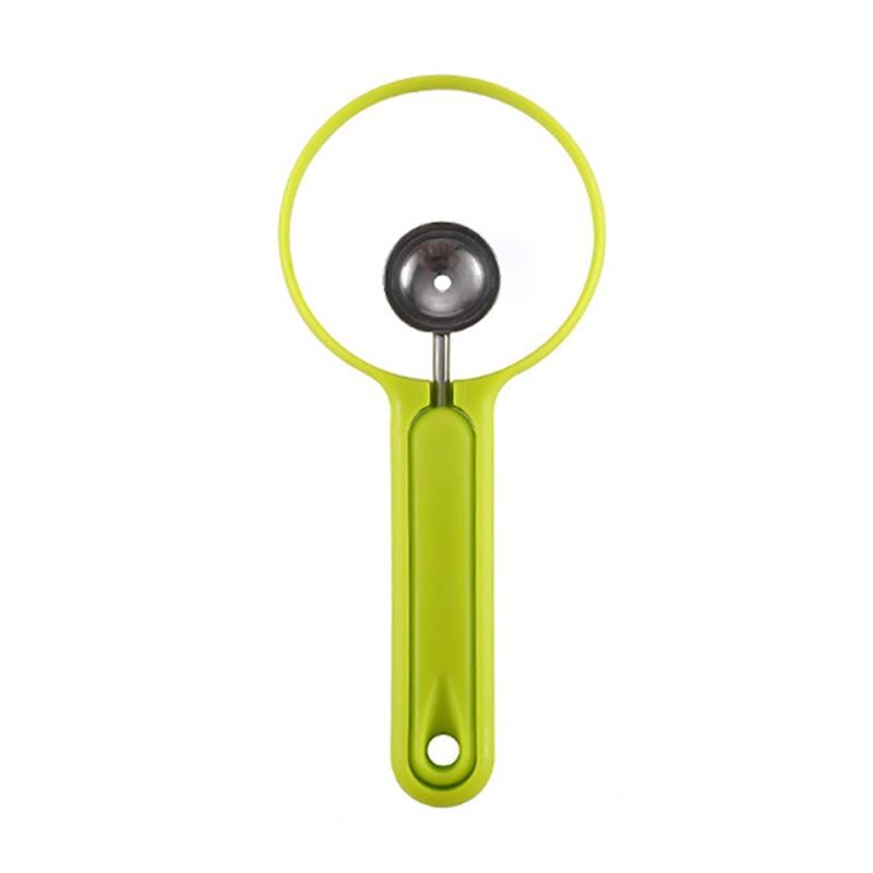 Cuillère à creuser multifonctionnelle 2 en 1, extracteur de graines, coupe-ustensiles de cuisine, cuillère à creuser en plastique, outil de plateau de fruits: green
