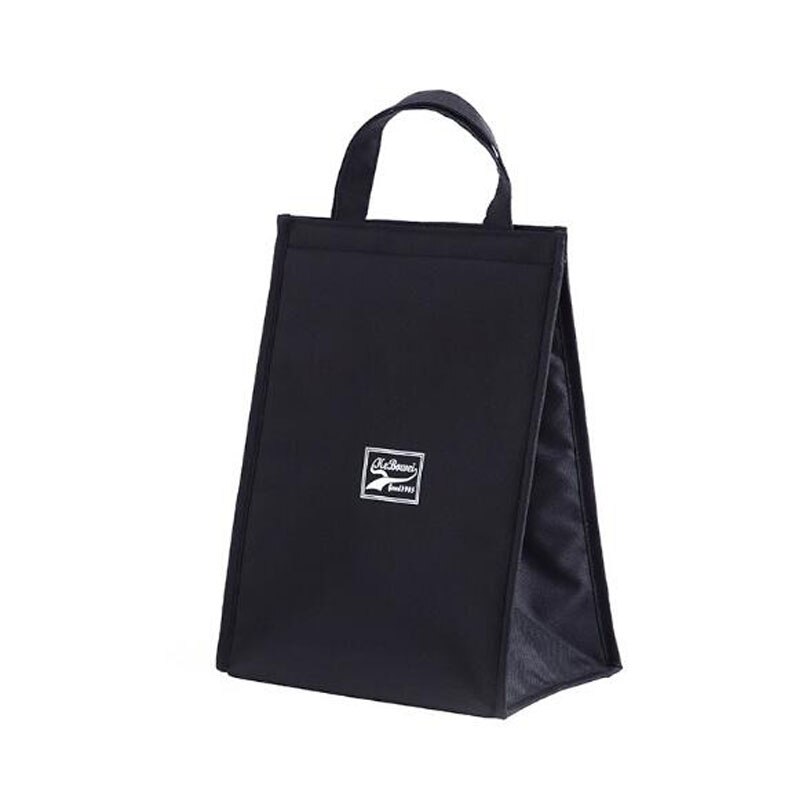 Weibliche Sumple Mittagessen Lebensmittel Kasten Tasche Isoliert Thermischen Picknick Mittagessen Taschen für Frauen freundlicher Männer Kühler Tote Tasche fallen: schwarz-groß