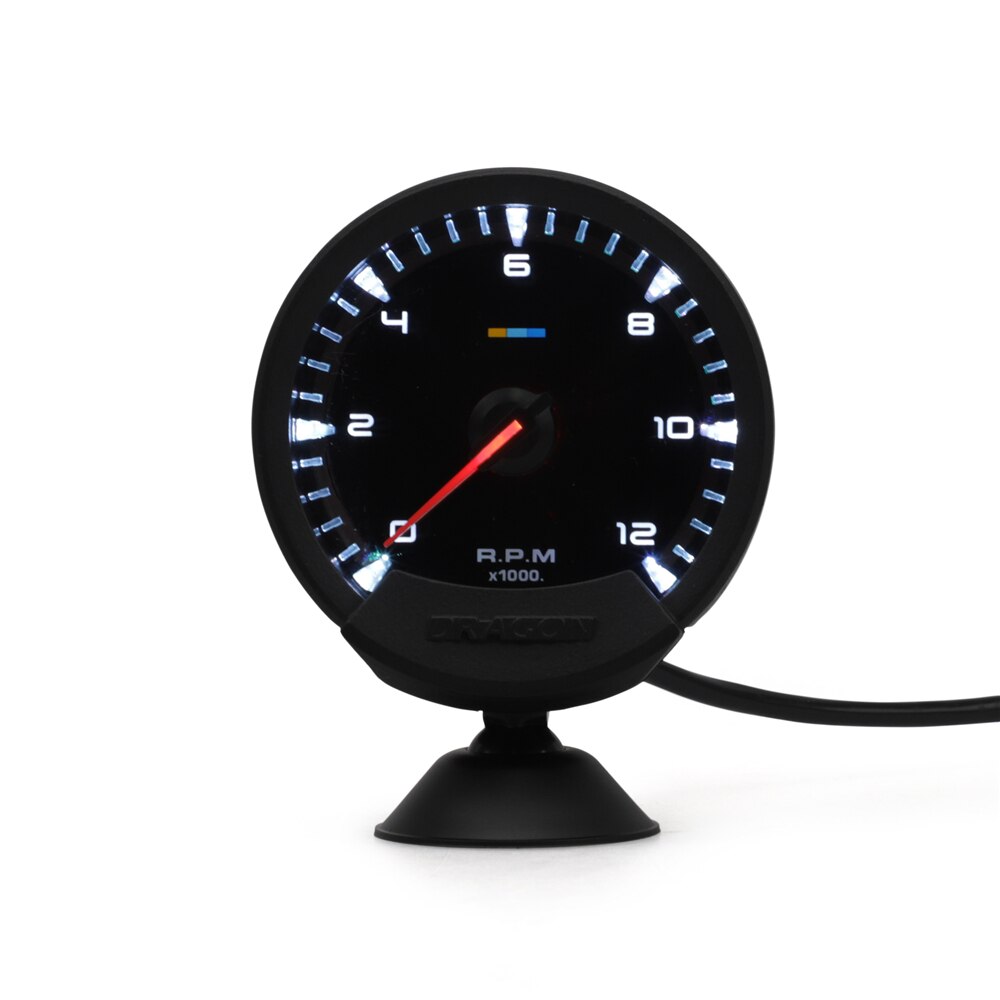 60mm 2.5" Car Gauge LED Digital Display Voltmeter 12V Voltage Oil Temp Oil Press Watertemp Fuel Pressure Tachometer Boost PSI: Tachometer