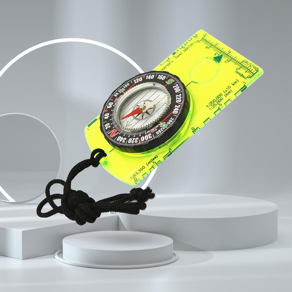 Survival Compass Lightweight Orienteering Compass Arcylic Convenient Essential Orienteering Compass with Lanyard