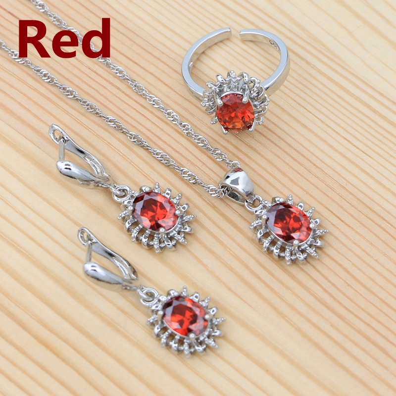 925 Sterling Silber Ohrringe Offenen Ring Halskette Anhänger Grün Zirkonia Zubehör Ethnischen Stil Schmuck Bausatz: verrotten
