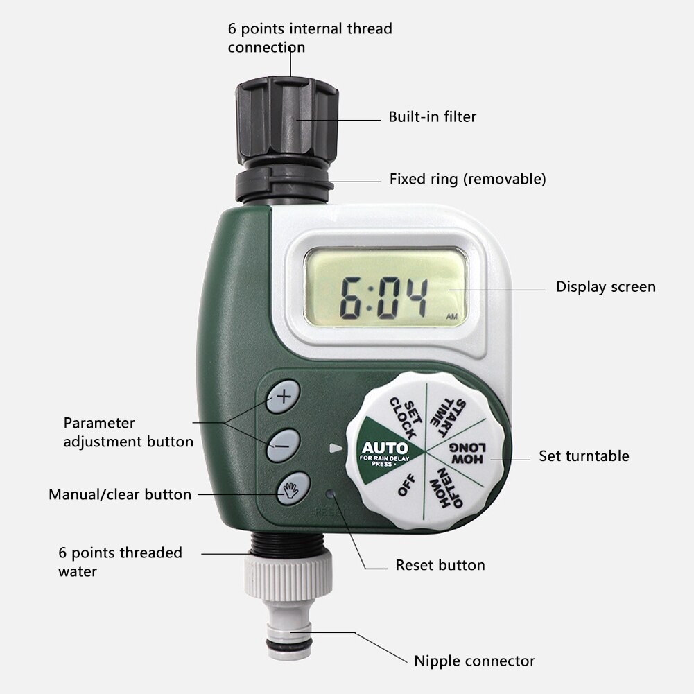 Automatic Water Timer Garden Irrigation Controller Sprinkler Controller 0-8 kg Programmable Valve Hose Faucet Watering Timer