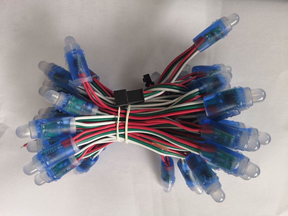 5v 50pcs12mm Full Color LED Pixel WS2811 Light Module IP65 waterproof RGB Color 2811 IC Digital LED Christmas Light
