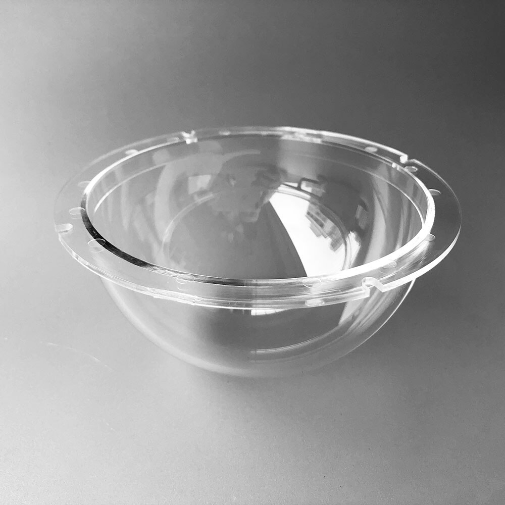 4.5 tum 115 x 57mm akryl plexiglas klar kupol säkerhet cctv kamerahus halvcirkelformigt kamerafodral vattentätt skyddsskydd