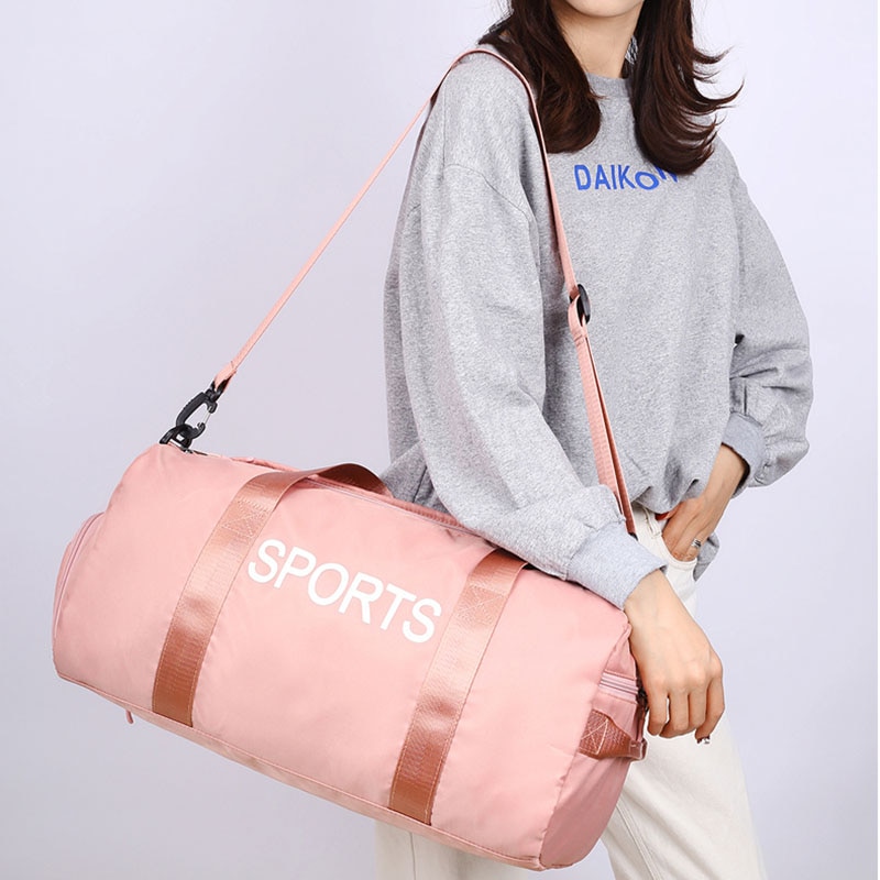 Kvinner sport gym bag sett menn vanntett fitness trening bag bærbar lett vekt reise bagasje bag sett sac de sport 6 farger