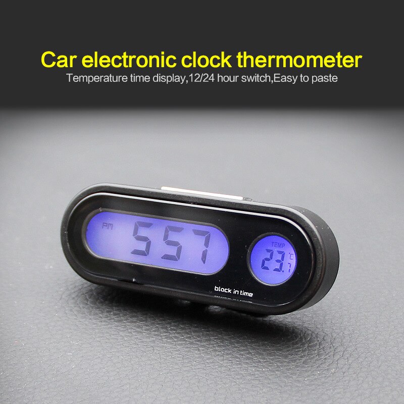 Auto Elektronische Klok Thermometer Handige Multifunctionele Digitale 12V Led Elektronische Klok Thermometer Auto Accessoires