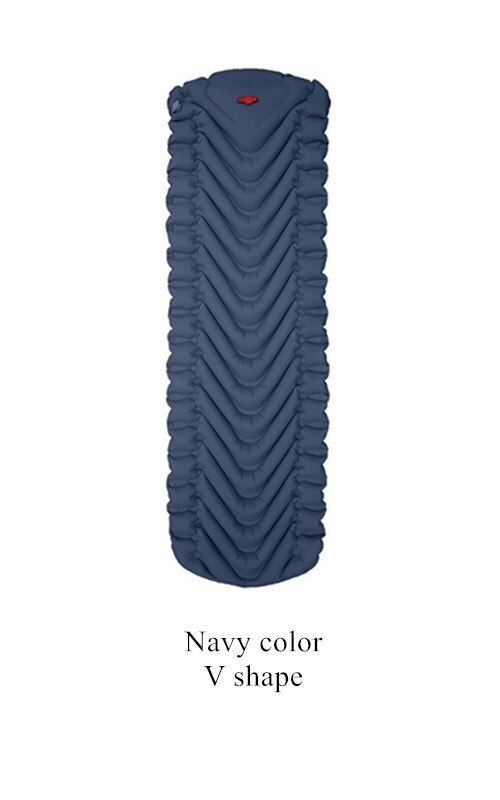 Camping Mat Voet Luchtbed Opblaasbaar Matras Nylon Tpu Slapen Pad Lichtgewicht Vochtbestendige Air Matras Draagbare: V NAVY