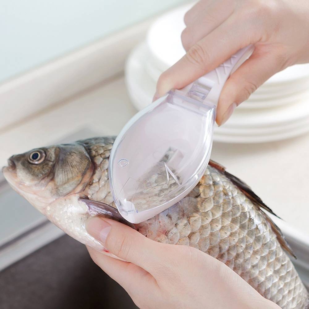 1PC Kitchen Tool practical Fast cleaning Fish Skin Scales Scaler Brush Peeler Scale shaver fish-scale plane fish scales flake