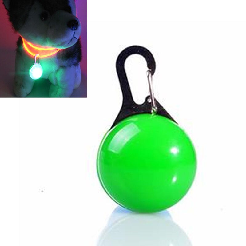 Nuit sécurité lampe de poche LED animal de compagnie pendentif lumineux lueur dans le noir lumineux animaux fournitures accessoires chat chien collier conduit des lumières: Green