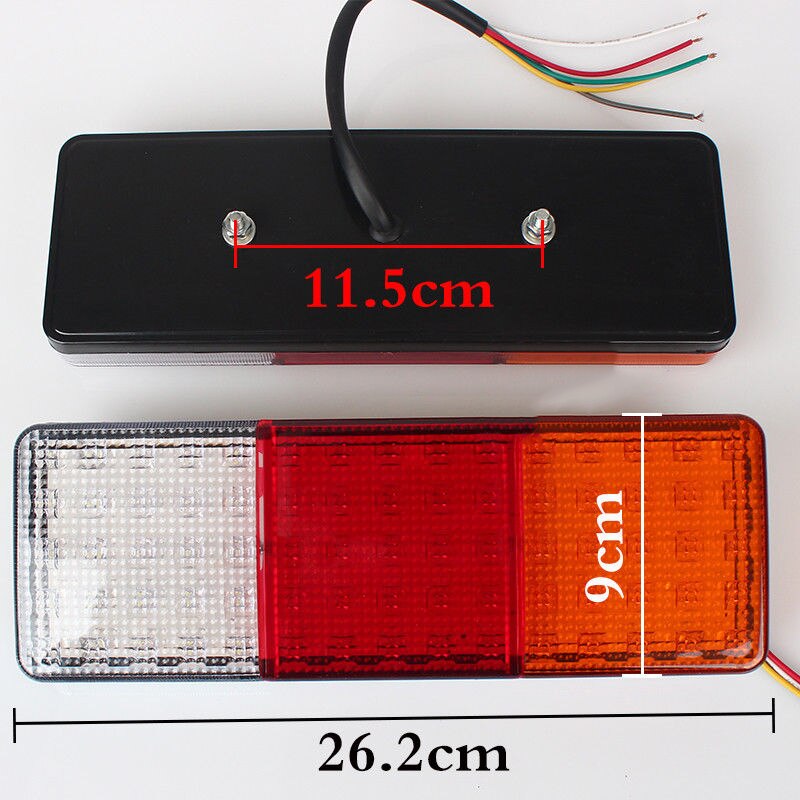 Super Bright Tail Light Rectangle Removable 75LED For Caravan Bus Lamp