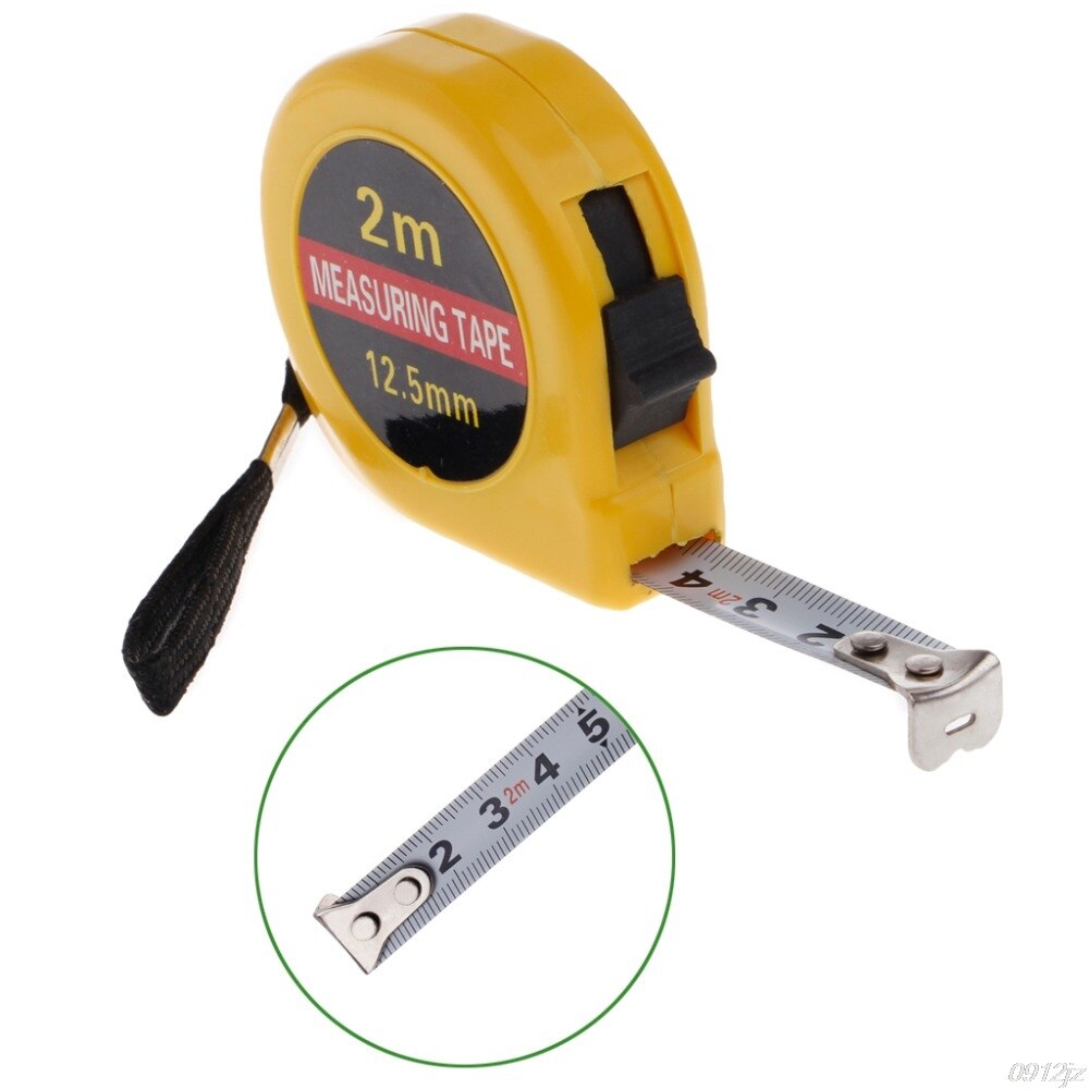 2m Mini Pocket Retractable Tape Measure Ruler Tool Builders Home DIY Garage Rule Tape Measures Tools For lishao home improvement