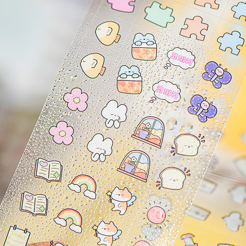 Mr. Paper, 200 cm/rollo, cinta de corte de película PET de dibujos animados, lindo Mini álbum de recortes hecho a mano, diario, cinta adhesiva decorativa